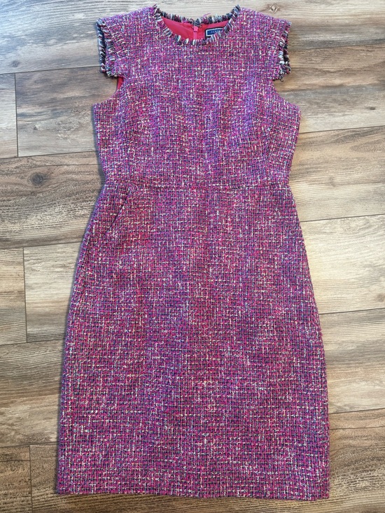 J. Crew Dresses & Skirts - J. Crew Pink Tweed Cap-Sleeve Resume Dress